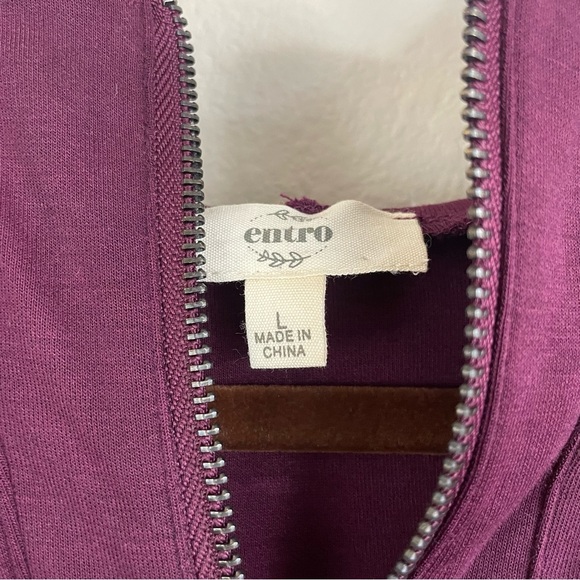 Entro Plump Long Sleeve Hood Zip Up Front Romper Dress Size Large - Picture 4 of 11